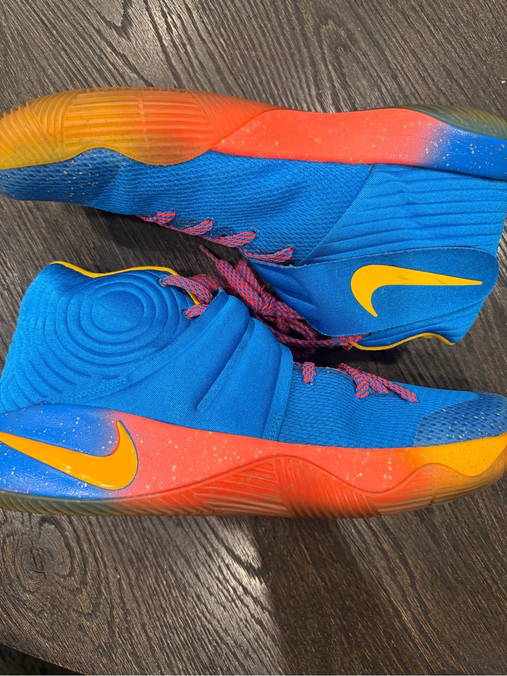 NIKE KYRIE 2 PROMO "EYBL" PHOTO BLUE-UNIV GOLD-BLACK SZ 13.5 RARE!